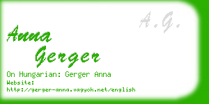 anna gerger business card